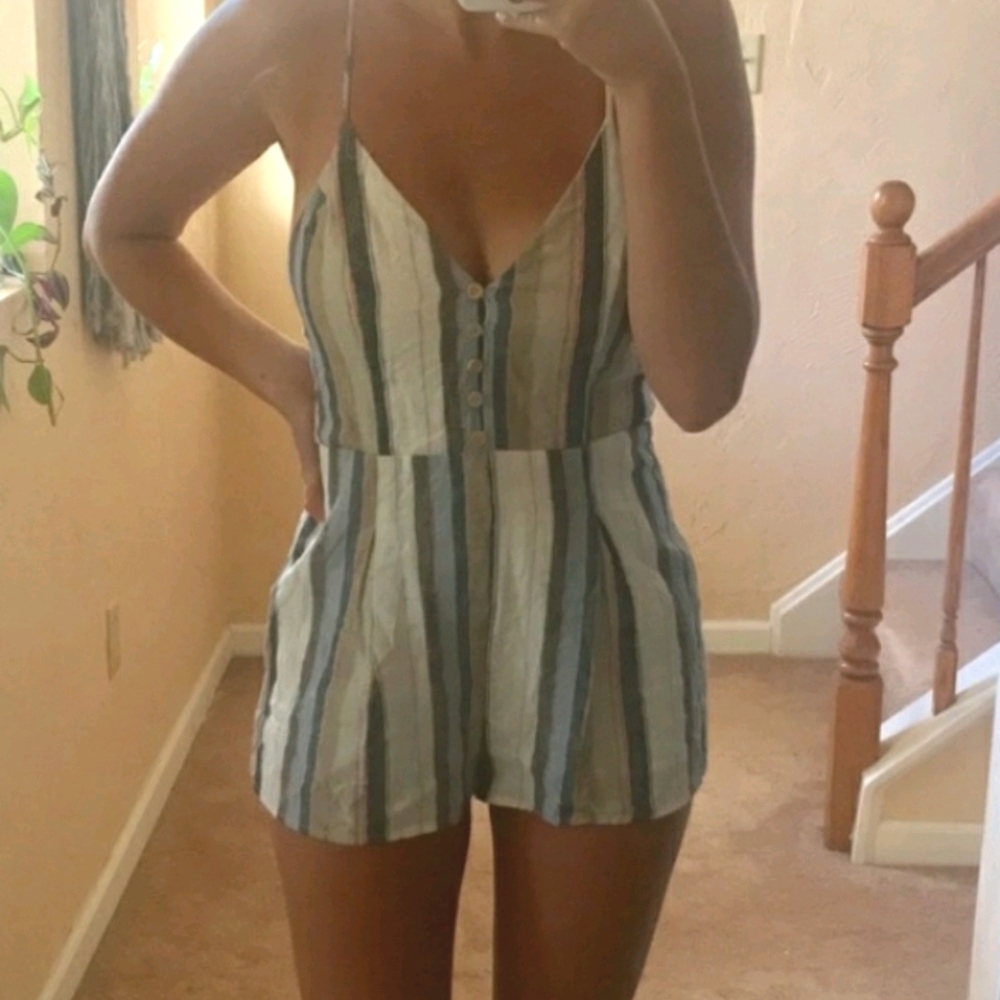 Blue Blush linen jumper size small